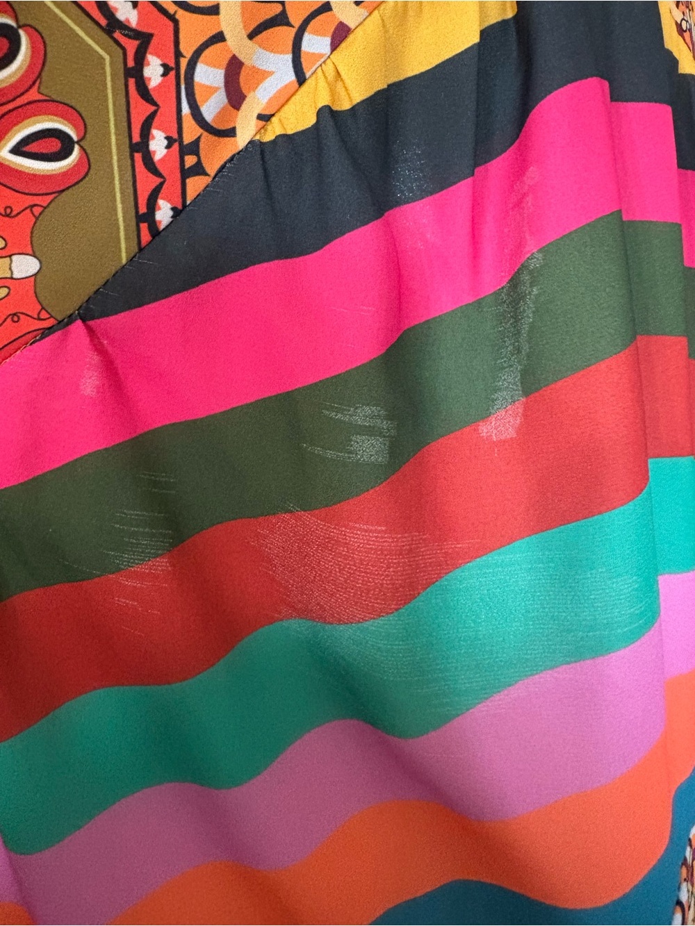 Cezele Boho Multicolor Paisley Floral Print Dress size medium - Picture 7 of 10